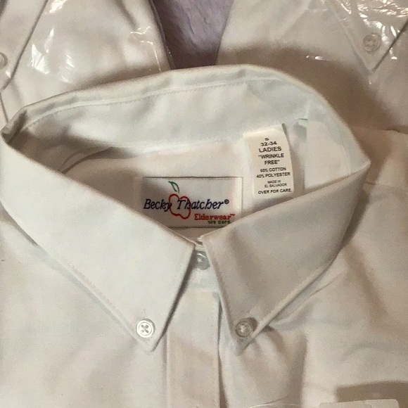 5 NWT Ladies Long Sleeve White Becky Thatcher Shirts. - Picture 2 of 5